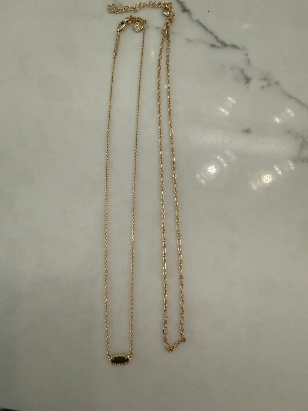 Kendra Scott for Target Emma Double Layered Necklaces Green Gold